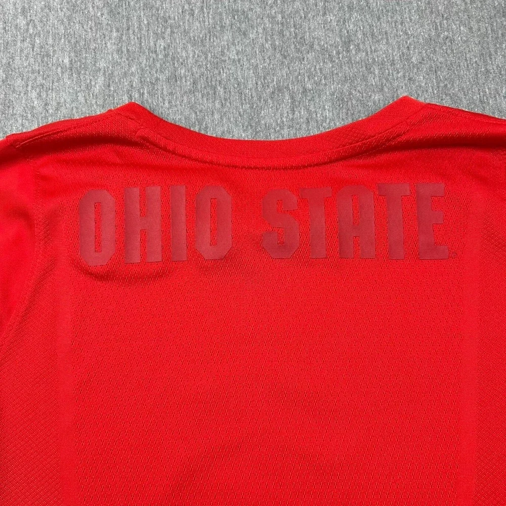 Ohio State Nike Elite‎ Dri Fit Mens Large Red Long Sleeve Shirt